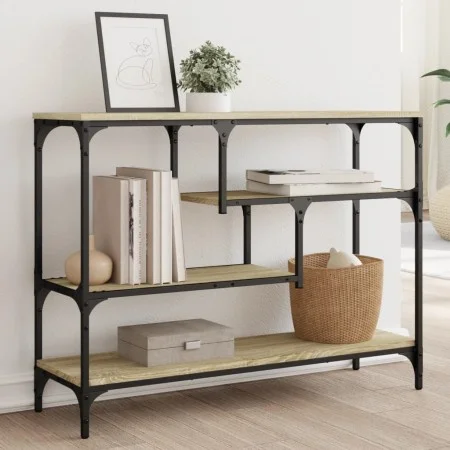 Konsolentisch aus Sonoma-Eichenholzwerkstoff, 100 x 30 x 75 cm von , Seitentische - Ref: Foro24-838914, Preis: 66,05 €, Rabat...