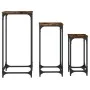 Stackable tables 3 units engineered wood smoked oak by , Side tables - Ref: Foro24-838940, Price: 61,02 €, Discount: %