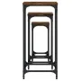Mesas apilables 3 unidades madera ingeniería roble ahumado de , Mesas auxiliares - Ref: Foro24-838940, Precio: 61,02 €, Descu...
