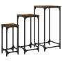 Mesas apilables 3 unidades madera ingeniería roble ahumado de , Mesas auxiliares - Ref: Foro24-838940, Precio: 61,02 €, Descu...