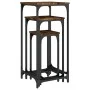 Stapelbare Tische, 3 Einheiten, aus Holzwerkstoff, geräucherte Eiche von , Seitentische - Ref: Foro24-838940, Preis: 61,02 €,...