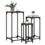 Mesas auxiliares apilables 3 uds madera ingeniería marrón roble de , Mesas auxiliares - Ref: Foro24-838942, Precio: 49,54 €, ...