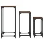 Mesas auxiliares apilables 3 uds madera ingeniería marrón roble de , Mesas auxiliares - Ref: Foro24-838942, Precio: 49,54 €, ...