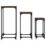 Mesas auxiliares apilables 3 uds madera ingeniería marrón roble de , Mesas auxiliares - Ref: Foro24-838942, Precio: 50,03 €, ...