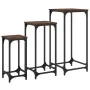 Mesas auxiliares apilables 3 uds madera ingeniería marrón roble de , Mesas auxiliares - Ref: Foro24-838942, Precio: 49,54 €, ...