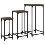 Mesas auxiliares apilables 3 uds madera ingeniería marrón roble de , Mesas auxiliares - Ref: Foro24-838942, Precio: 50,03 €, ...