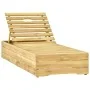 Sun lounger with black cushion made of impregnated pine wood by , Loungers - Ref: Foro24-3065916, Price: 160,22 €, Discount: %
