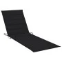 Sun lounger with black cushion made of impregnated pine wood by , Loungers - Ref: Foro24-3065916, Price: 160,22 €, Discount: %