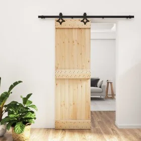 Puerta corredera con herrajes madera maciza de pino 70x210 cm de , Puertas - Ref: Foro24-3203139, Precio: 163,08 €, Descuento: %