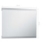 Espejo de pared de baño con LED y sensor táctil 80x60 cm de vidaXL, Espejos - Ref: Foro24-144733, Precio: 70,08 €, Descuento: %