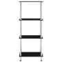 Estantería 4 niveles cristal templado negro 40x40x100 cm de vidaXL, Librerías y estanterías - Ref: Foro24-249510, Precio: 53,...