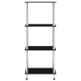 Estantería 4 niveles cristal templado negro 40x40x100 cm de vidaXL, Librerías y estanterías - Ref: Foro24-249510, Precio: 54,...