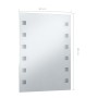 Espejo de pared de baño con LED 60x80 cm de vidaXL, Espejos - Ref: Foro24-144700, Precio: 82,85 €, Descuento: %
