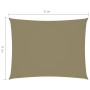 Toldo de vela rectangular tela Oxford beige 5x6 m de , Sombrillas - Ref: Foro24-135164, Precio: 84,74 €, Descuento: %