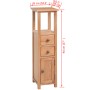 Mueble de esquina de madera de roble maciza 26x26x94 cm de , Taquillas y armarios de almacenamiento - Ref: Foro24-243931, Pre...