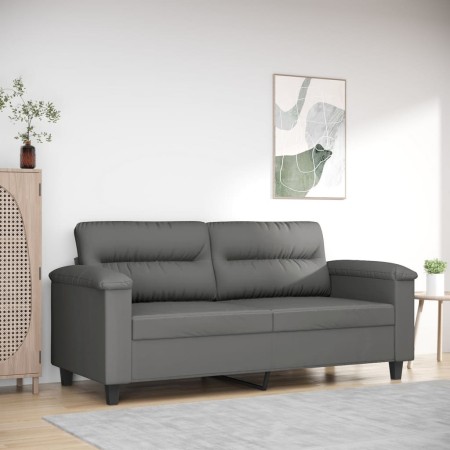 Sofá de 2 plazas de tela de microfibra gris oscuro 140 cm de , Sofás - Ref: Foro24-359563, Precio: 227,49 €, Descuento: %