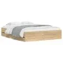 Cama con cajones madera ingeniería roble Sonoma 140x190 cm de , Camas y somieres - Ref: Foro24-3207303, Precio: 238,14 €, Des...