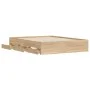 Cama con cajones madera ingeniería roble Sonoma 140x190 cm de , Camas y somieres - Ref: Foro24-3207303, Precio: 238,14 €, Des...