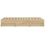 Cama con cajones madera ingeniería roble Sonoma 140x190 cm de , Camas y somieres - Ref: Foro24-3207303, Precio: 238,14 €, Des...