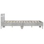 Estructura de cama cabecero y luces LED gris hormigón 120x200cm de , Camas y somieres - Ref: Foro24-3207556, Precio: 147,44 €...