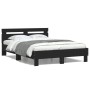 Estructura de cama con cabecero y luces LED negro 120x200 cm de , Camas y somieres - Ref: Foro24-3207554, Precio: 172,97 €, D...