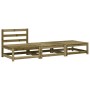 Sofá de jardín sin reposabrazos con cojines y reposapiés de , Sofás modulares de exterior - Ref: Foro24-838148, Precio: 183,6...