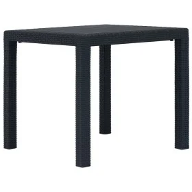 Anthrazitgrauer Kunststoff-Gartentisch in Rattanoptik 79x79x72 cm von vidaXL, Gartentische - Ref: Foro24-45602, Preis: 77,03 ...