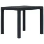Mesa de jardín plástico aspecto ratán gris antracita 79x79x72 cm de vidaXL, Mesas de jardín - Ref: Foro24-45602, Precio: 77,0...