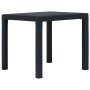 Mesa de jardín plástico aspecto ratán gris antracita 79x79x72 cm de vidaXL, Mesas de jardín - Ref: Foro24-45602, Precio: 74,4...