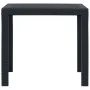 Mesa de jardín plástico aspecto ratán gris antracita 79x79x72 cm de vidaXL, Mesas de jardín - Ref: Foro24-45602, Precio: 77,0...