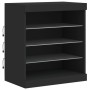 Aparador con luces LED negro 60,5x37x67 cm de , Aparadores - Ref: Foro24-836694, Precio: 74,61 €, Descuento: %