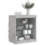 Aparador con luces LED gris hormigón 60,5x37x67 cm de , Aparadores - Ref: Foro24-836696, Precio: 63,86 €, Descuento: %