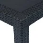 Mesa de jardín plástico aspecto ratán gris antracita 79x79x72 cm de vidaXL, Mesas de jardín - Ref: Foro24-45602, Precio: 77,0...