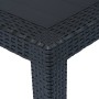 Mesa de jardín plástico aspecto ratán gris antracita 79x79x72 cm de vidaXL, Mesas de jardín - Ref: Foro24-45602, Precio: 74,4...