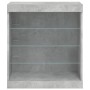 Aparador con luces LED gris hormigón 60,5x37x67 cm de , Aparadores - Ref: Foro24-836696, Precio: 63,86 €, Descuento: %