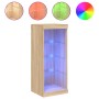 Aparador con luces LED roble Sonoma 41x37x100 cm de , Aparadores - Ref: Foro24-836730, Precio: 72,27 €, Descuento: %