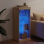 Aparador con luces LED roble Sonoma 41x37x100 cm de , Aparadores - Ref: Foro24-836730, Precio: 72,27 €, Descuento: %