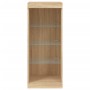 Aparador con luces LED roble Sonoma 41x37x100 cm de , Aparadores - Ref: Foro24-836730, Precio: 72,27 €, Descuento: %