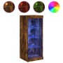 Aparador con luces LED roble ahumado 41x37x100 cm de , Aparadores - Ref: Foro24-836732, Precio: 66,66 €, Descuento: %
