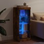 Aparador con luces LED roble ahumado 41x37x100 cm de , Aparadores - Ref: Foro24-836732, Precio: 66,66 €, Descuento: %