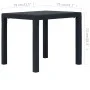 Mesa de jardín plástico aspecto ratán gris antracita 79x79x72 cm de vidaXL, Mesas de jardín - Ref: Foro24-45602, Precio: 77,0...
