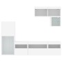Muebles de TV de pared con LED 6 pzas madera ingeniería blanco de , Muebles TV - Ref: Foro24-3216732, Precio: 243,91 €, Descu...