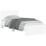 Estructura cama con cabecero madera ingeniería blanco 90x200 cm de , Camas y somieres - Ref: Foro24-838624, Precio: 99,89 €, ...