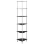 Estantería 6 niveles vidrio templado negro 30x30x160 cm de vidaXL, Librerías y estanterías - Ref: Foro24-249522, Precio: 56,9...