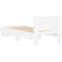 Estructura cama con cabecero madera ingeniería blanco 90x200 cm de , Camas y somieres - Ref: Foro24-838624, Precio: 99,89 €, ...