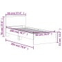 Cama con cabecero madera de ingeniería marrón roble 90x200 cm de , Camas y somieres - Ref: Foro24-838630, Precio: 97,32 €, De...