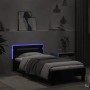 Estructura de cama con cabecero y luces LED negro 90x200 cm de , Camas y somieres - Ref: Foro24-838716, Precio: 117,31 €, Des...