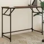 Escritorio madera ingeniería y acero roble marrón 100x45x76 cm de , Escritorios - Ref: Foro24-842270, Precio: 50,37 €, Descue...