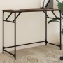 Escritorio madera ingeniería y acero roble marrón 100x45x76 cm de , Escritorios - Ref: Foro24-842270, Precio: 51,00 €, Descue...