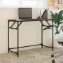 Escritorio madera ingeniería y acero roble marrón 100x45x76 cm de , Escritorios - Ref: Foro24-842270, Precio: 50,37 €, Descue...
